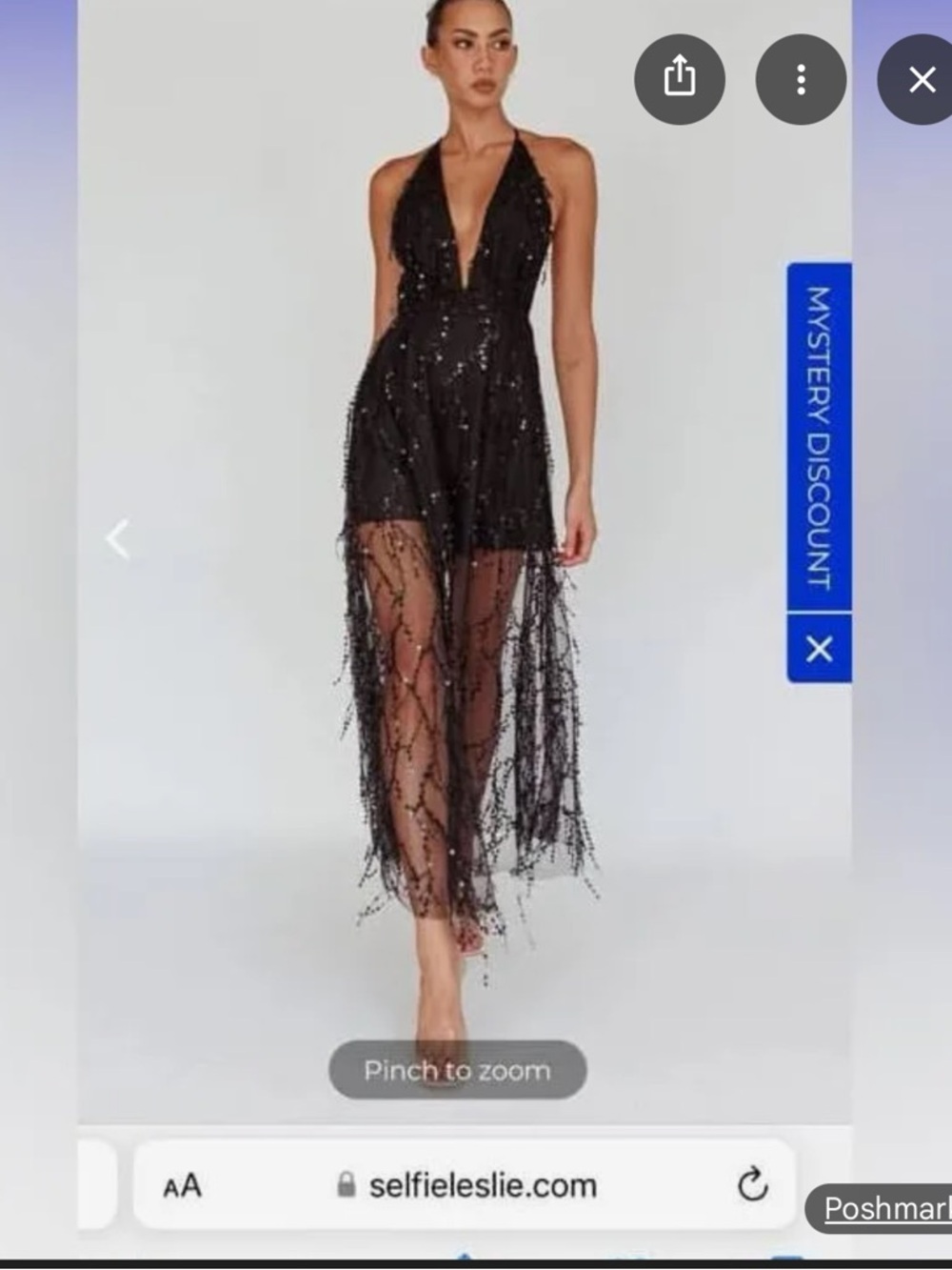 BLACK SPARKLY COCKTAIL DRESS